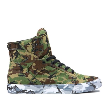 Supra Skytop Mens High Tops Shoes Camo UK 19HVD